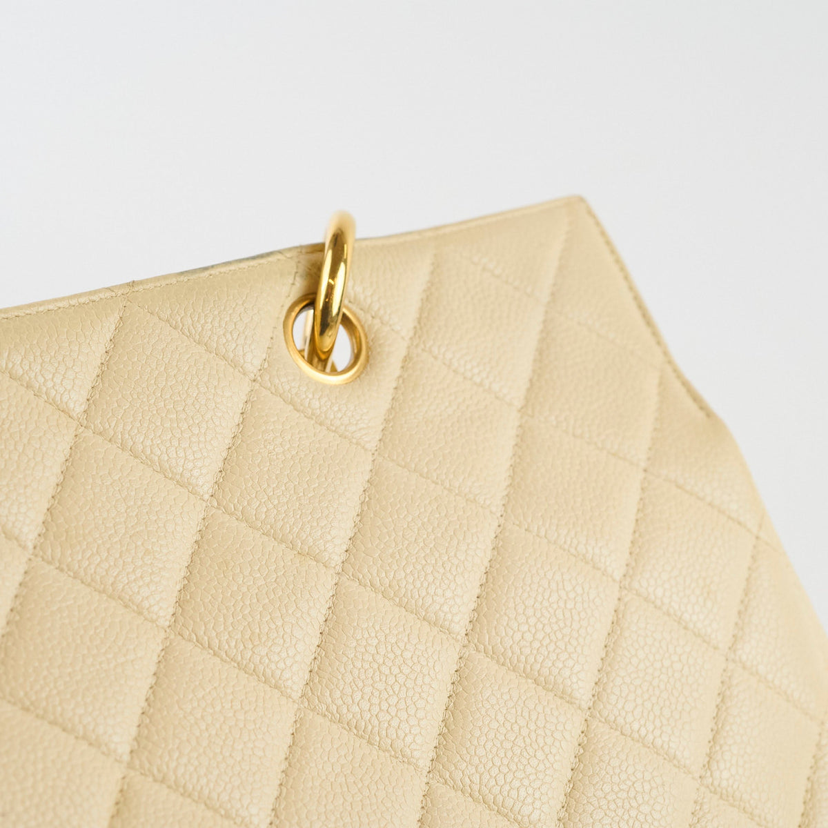 Chanel Vintage Grand Shopping Tote GST Beige Caviar - photo 9