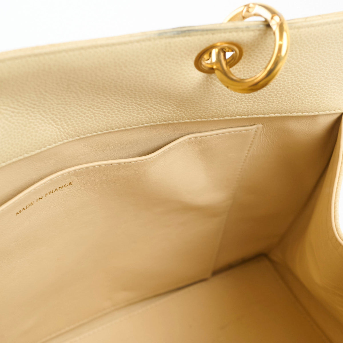 Chanel Vintage Grand Shopping Tote GST Beige Caviar - photo 13