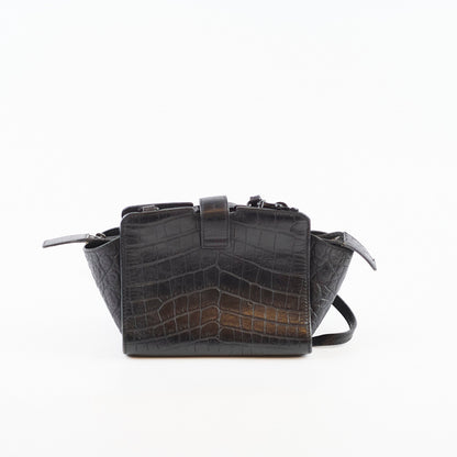 Saint Laurent Toy Cabas Croc Emboss Black - photo 2