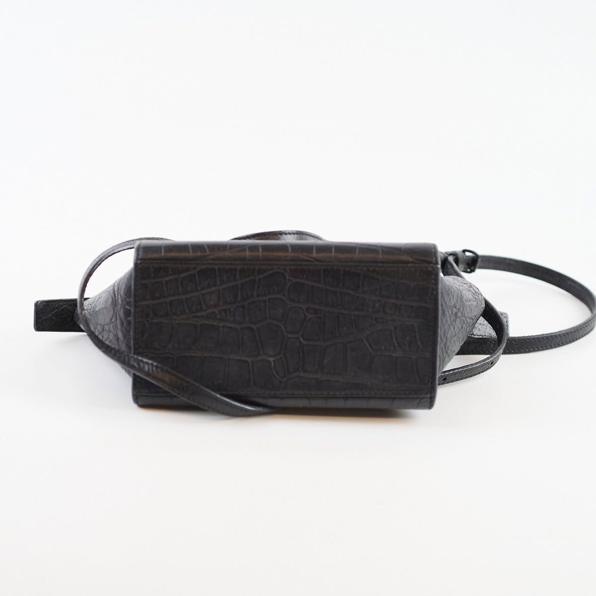 Saint Laurent Toy Cabas Croc Emboss Black - photo 3