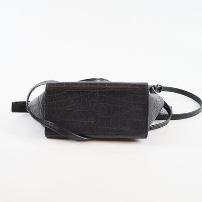 Saint Laurent Toy Cabas Croc Emboss Black - photo 3