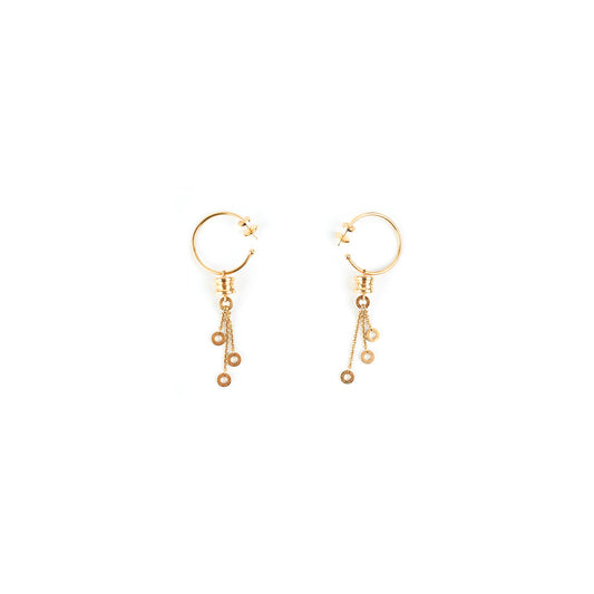 Bvlgari B.zero1 Long Hoop Earrings Yellow Gold - photo 1