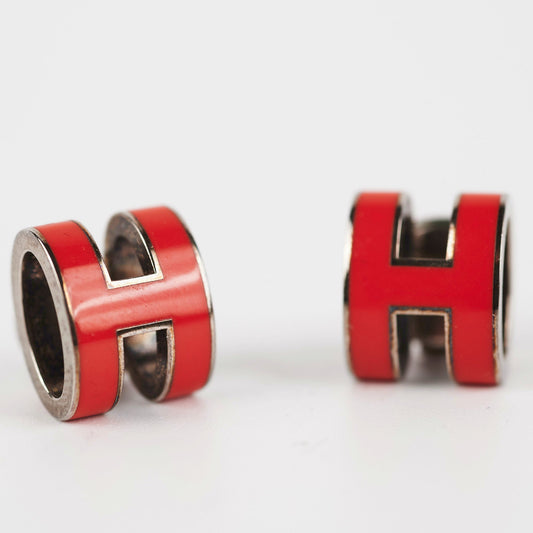Hermes Mini Red Pop H Earrings - photo 2