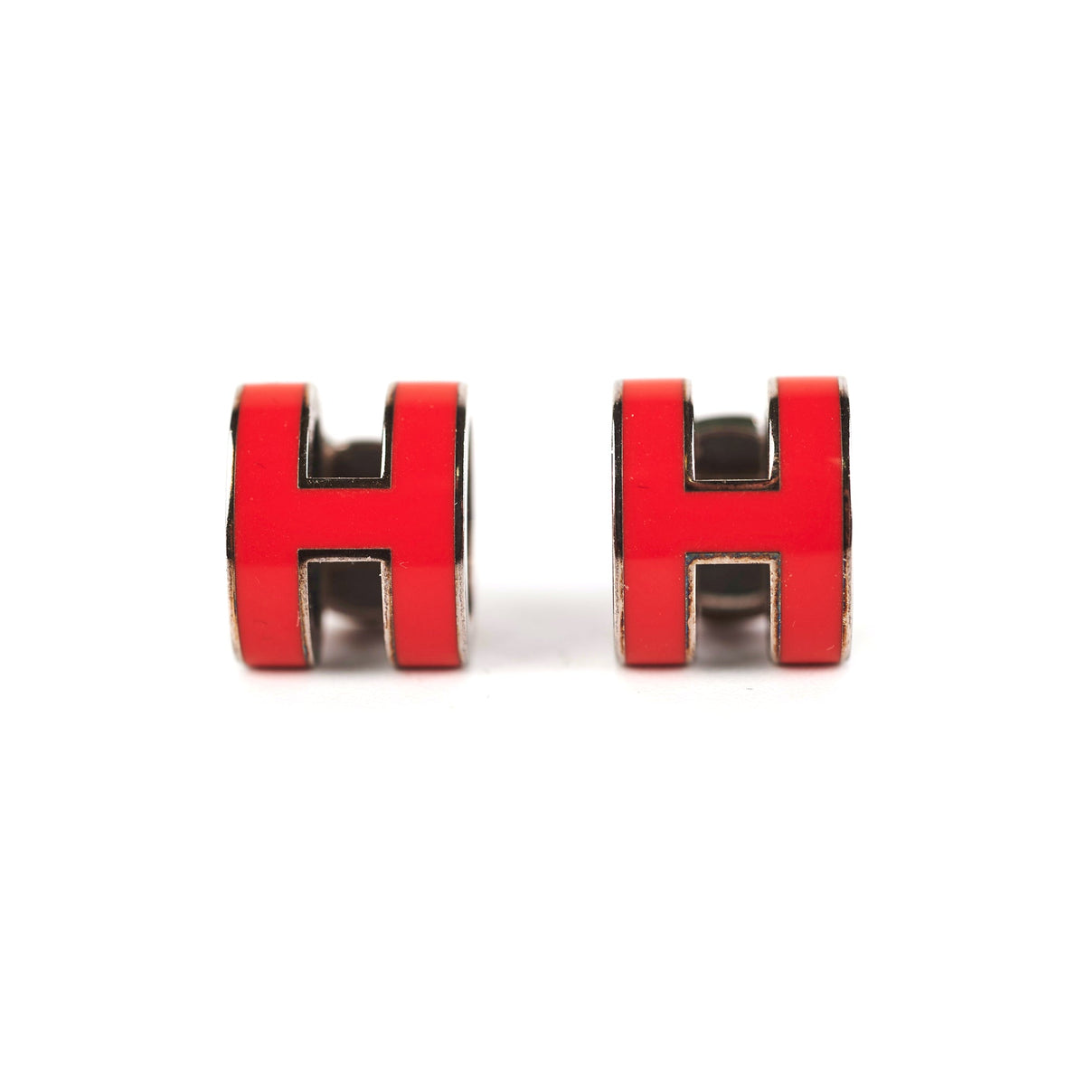 Hermes Mini Red Pop H Earrings - photo 1