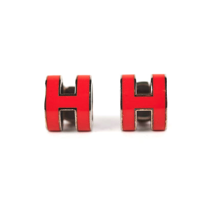 Hermes Mini Red Pop H Earrings - photo 1