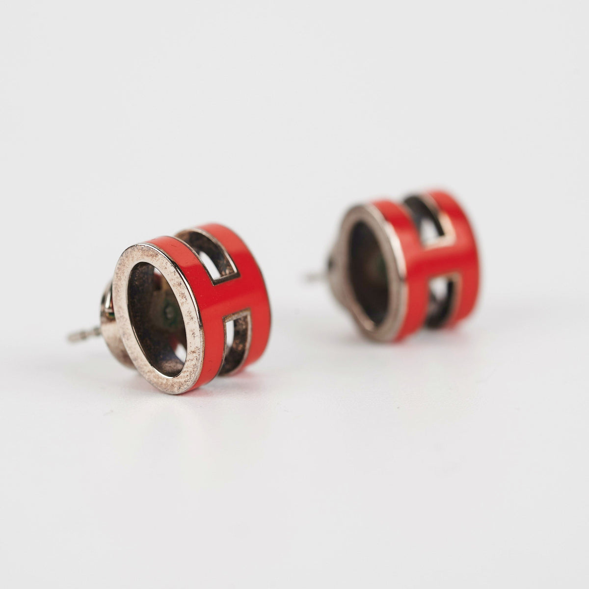 Hermes Mini Red Pop H Earrings - photo 3