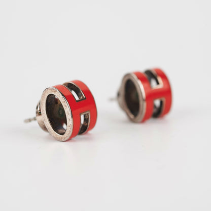 Hermes Mini Red Pop H Earrings - photo 3