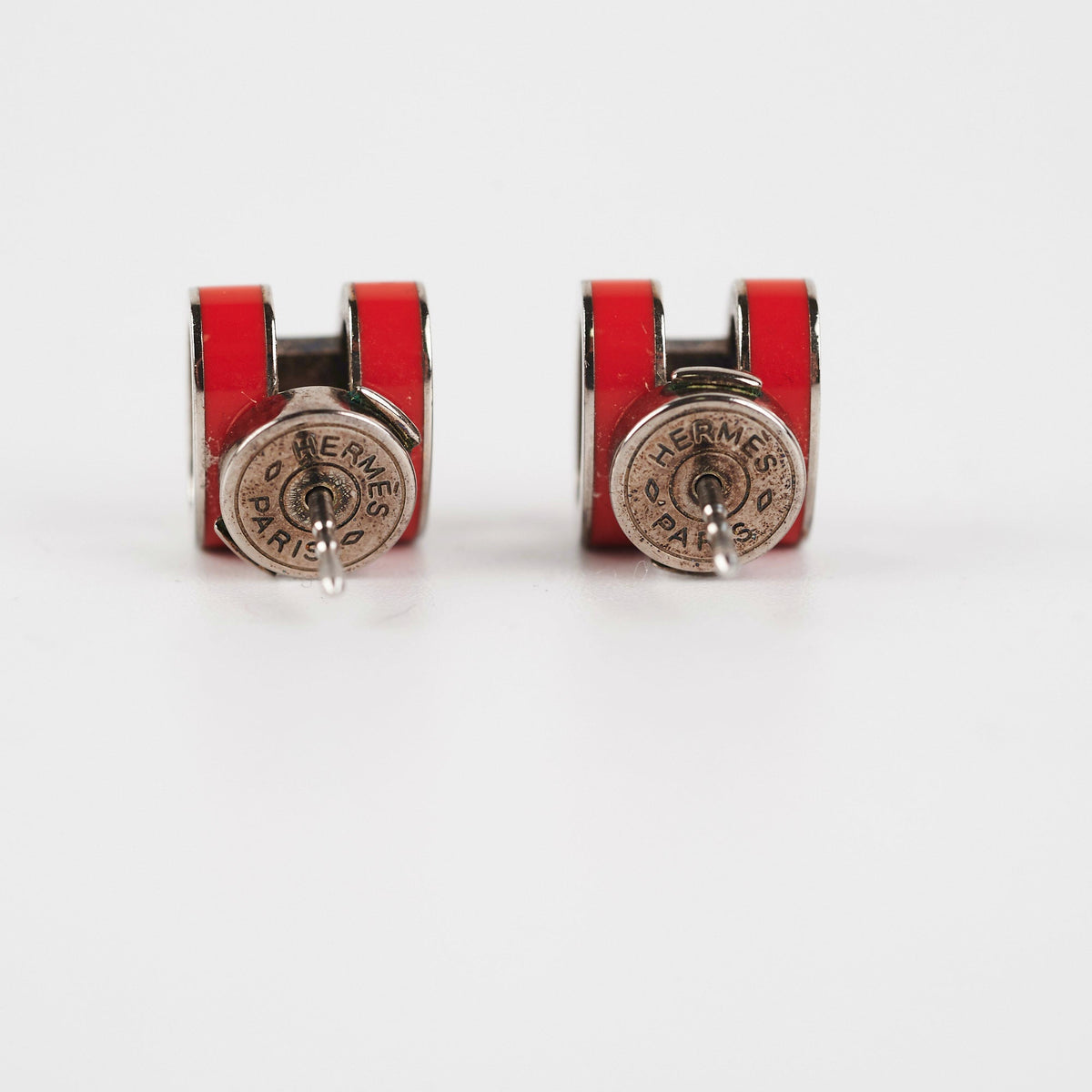 Hermes Mini Red Pop H Earrings - photo 4