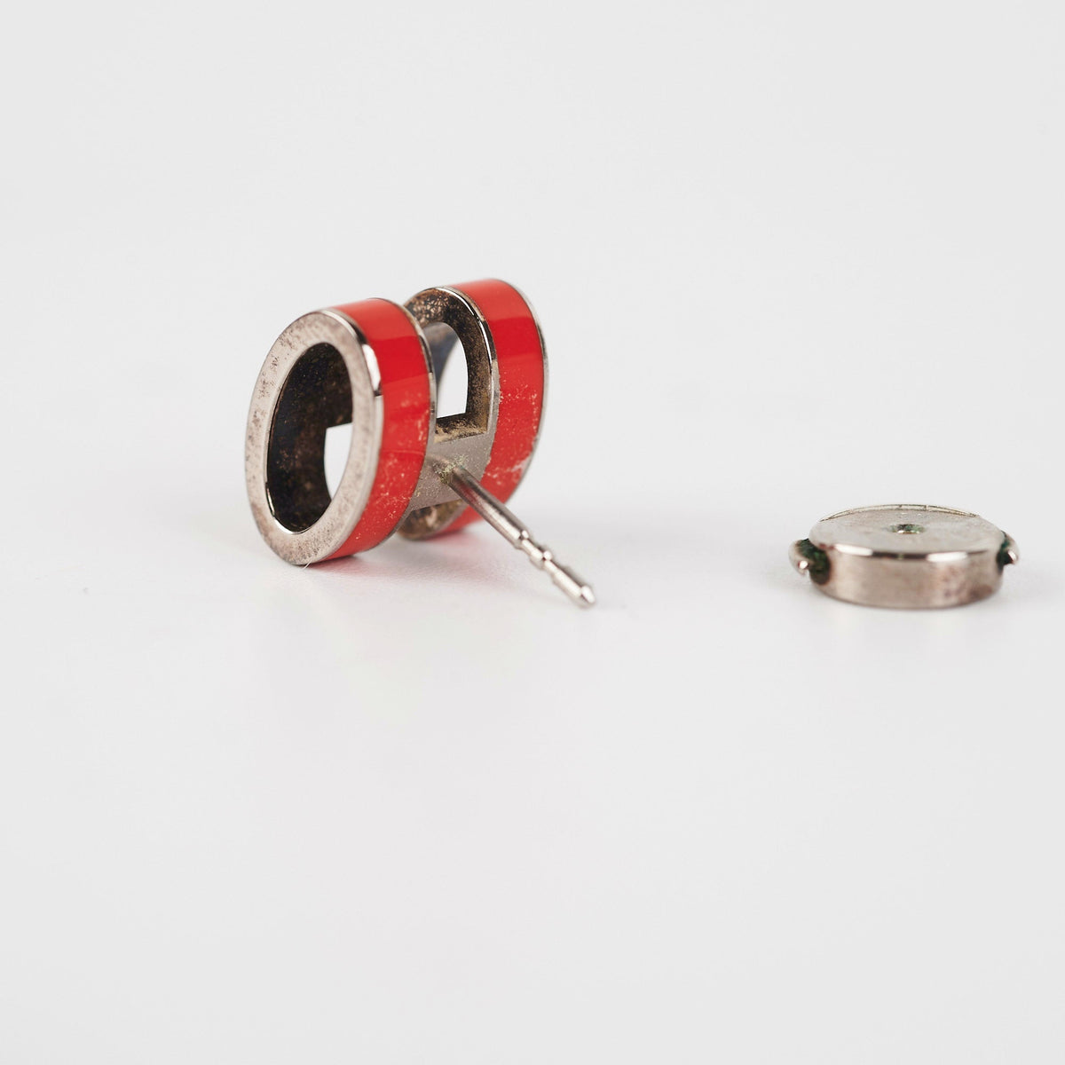 Hermes Mini Red Pop H Earrings - photo 5