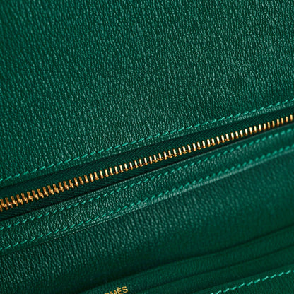 Hermes Bearn Alligator Emerald Wallet D Stamp - photo 5