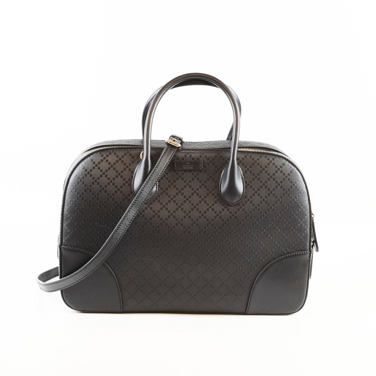 Gucci Black Top Handle Diamante Satchel - photo 4