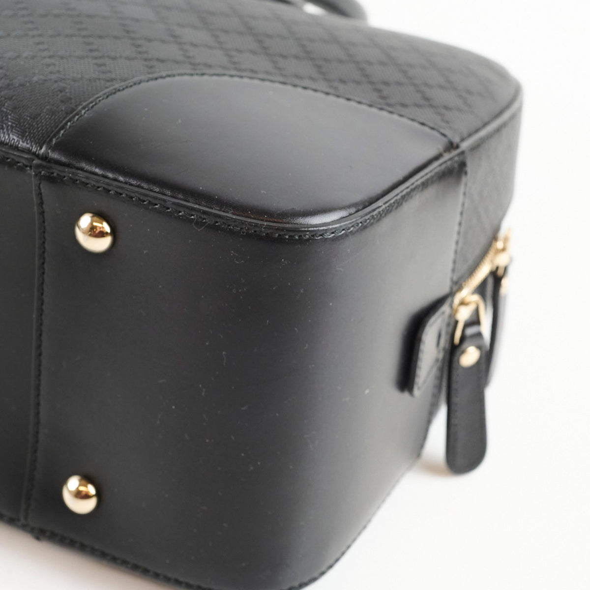 Gucci Black Top Handle Diamante Satchel - photo 10