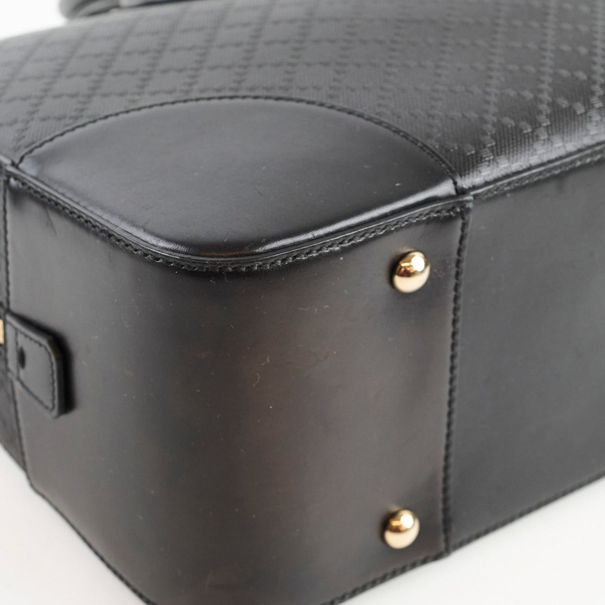 Gucci Black Top Handle Diamante Satchel - photo 8