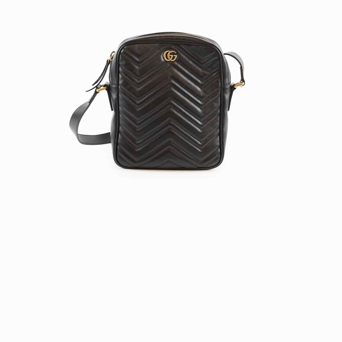 Gucci Medium Marmont Vertical Messenger Bag Black - photo 1