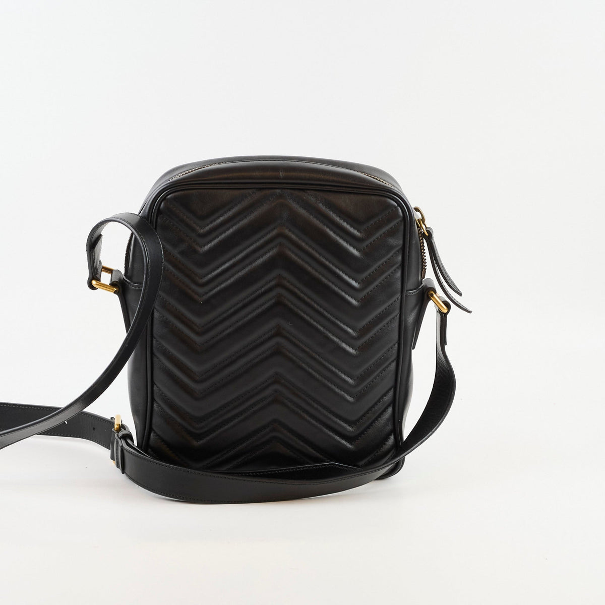 Gucci Medium Marmont Vertical Messenger Bag Black - photo 2