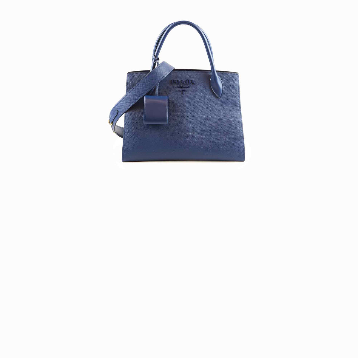 Prada Saffiano Cuir Tote Blue - photo 1