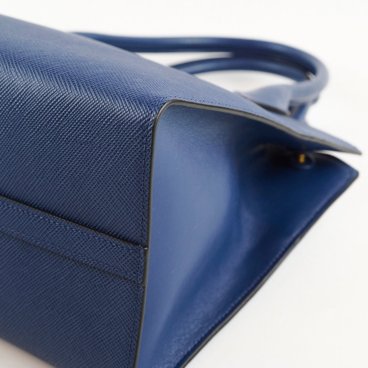 Prada Saffiano Cuir Tote Blue - photo 8