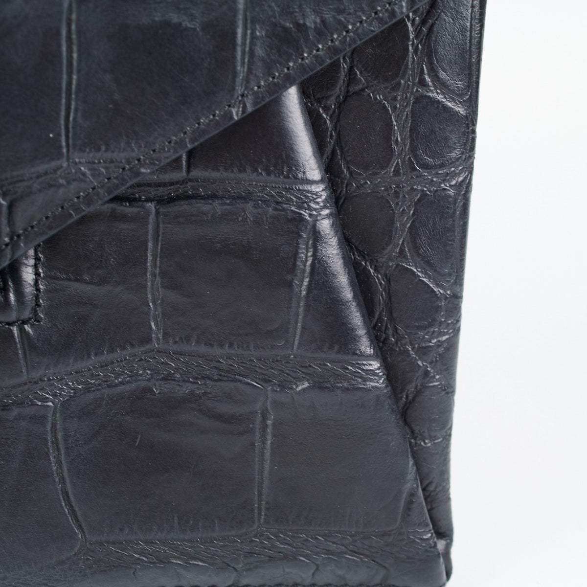 Givenchy Antigona Croc Print Envelope Clutch Black - photo 10