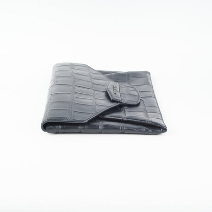 Givenchy Antigona Croc Print Envelope Clutch Black - photo 3