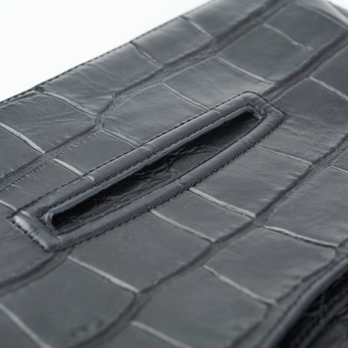 Givenchy Antigona Croc Print Envelope Clutch Black - photo 6