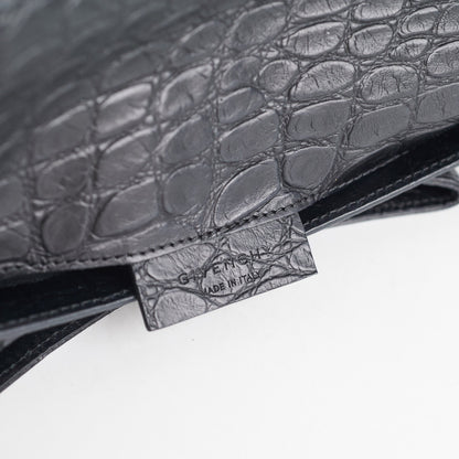 Givenchy Antigona Croc Print Envelope Clutch Black - photo 8
