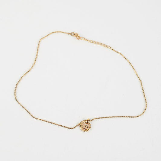 Chrisitan Dior Gold Logo Necklace Costume Jewellery - photo 2
