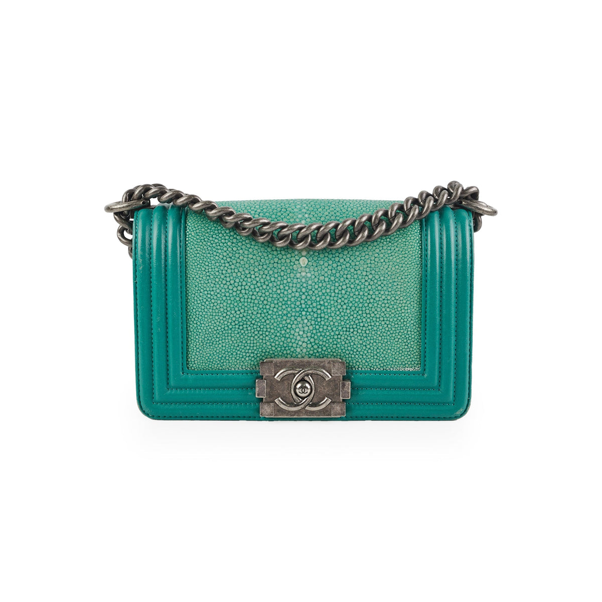 Chanel Small Turqoise Stingray Boy - photo 1
