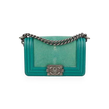 Chanel Small Turqoise Stingray Boy - photo 1