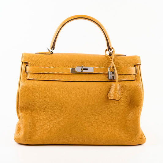 Hermes Kelly 35 Clemence Moutarde- P Square - photo 2