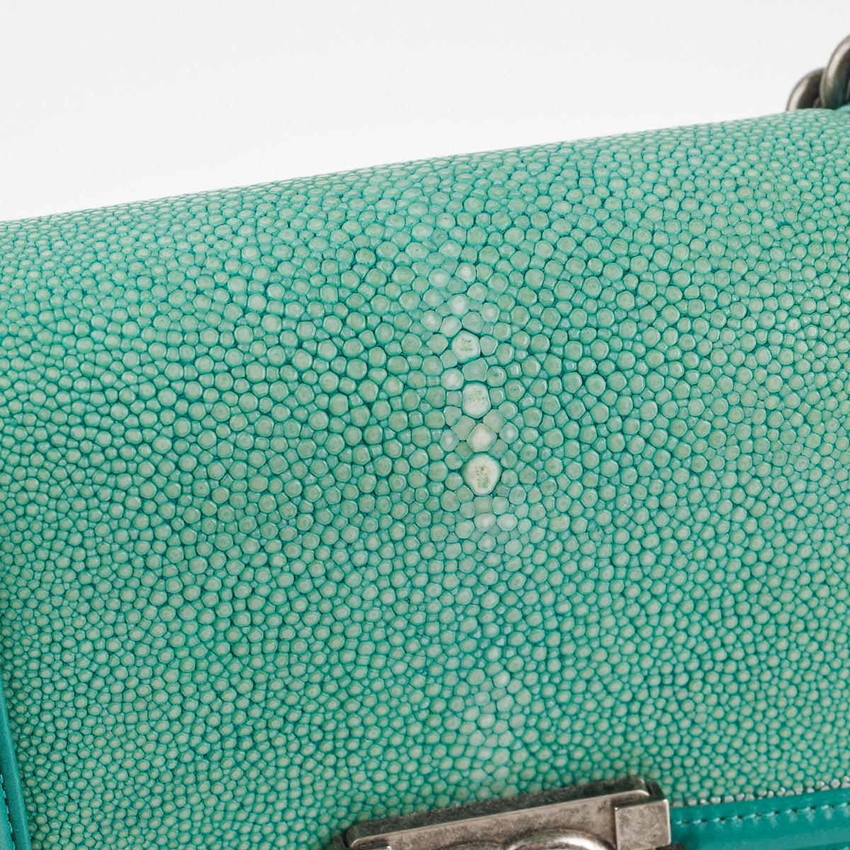 Chanel Small Turqoise Stingray Boy - photo 17