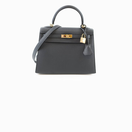Hermes Kelly 25 Epsom Gris Misty W Stamp 2024 - photo 1