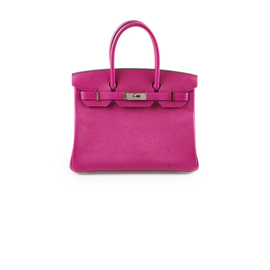Birkin 30 Epsom Rose Poupre C Stamp - photo 1
