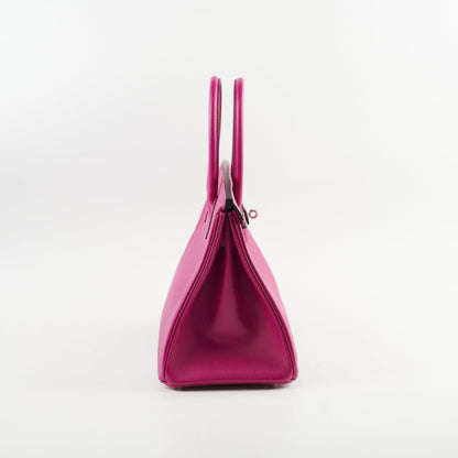 Birkin 30 Epsom Rose Poupre C Stamp - photo 4