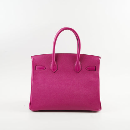 Birkin 30 Epsom Rose Poupre C Stamp - photo 3