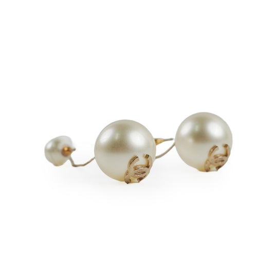 Chanel Pearl Drop Earrings Costume Jewellery - photo 1