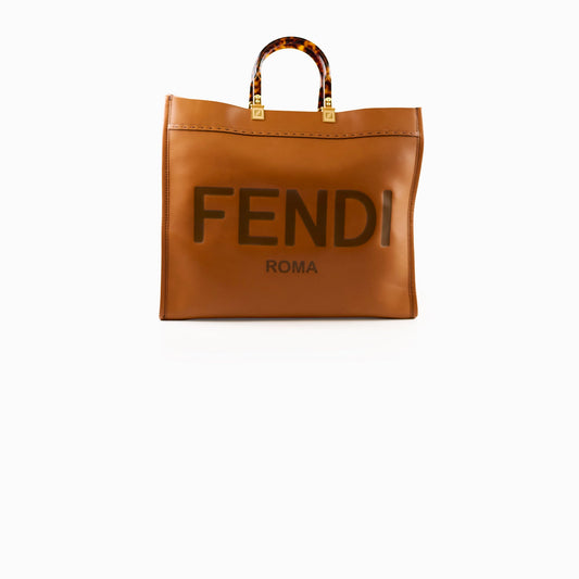 Fendi Sunshine Medium Shopping Tote Brown - photo 1