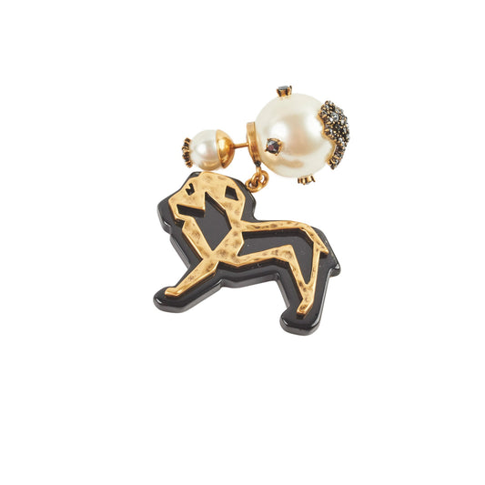 Christian Dior Pearl/Crystal Single Tribal Earring Costume Jewellery - photo 1