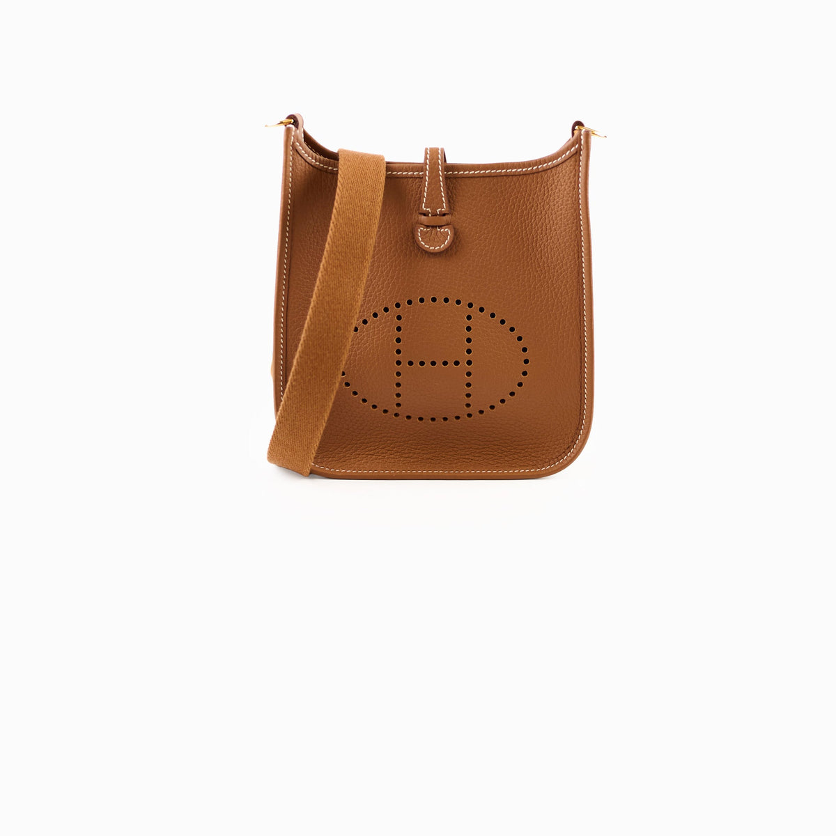 Hermes Mini Evelyn Clemence Gold W Stamp - photo 1