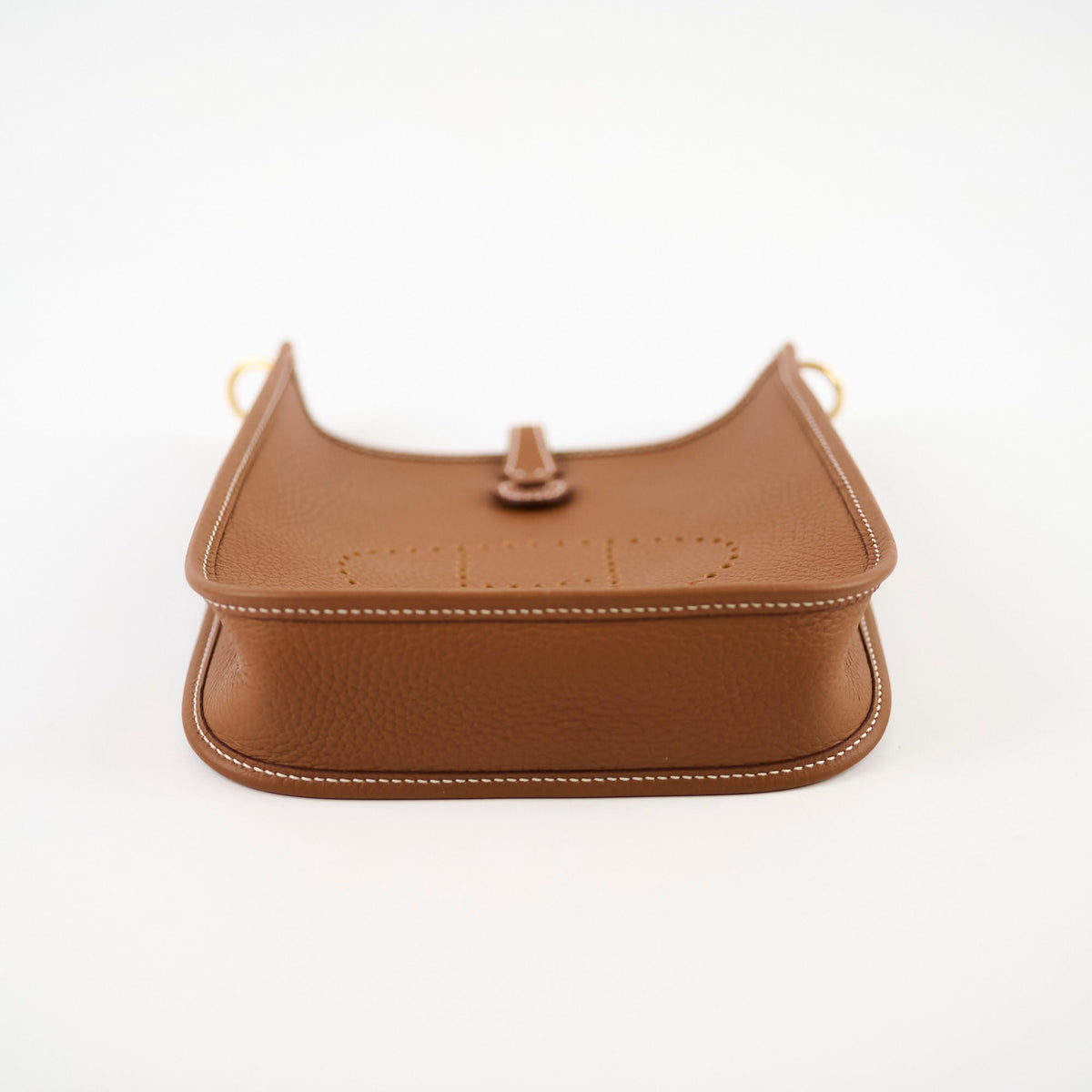 Hermes Mini Evelyn Clemence Gold W Stamp - photo 3