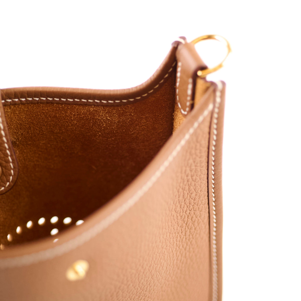 Hermes Mini Evelyn Clemence Gold W Stamp - photo 5