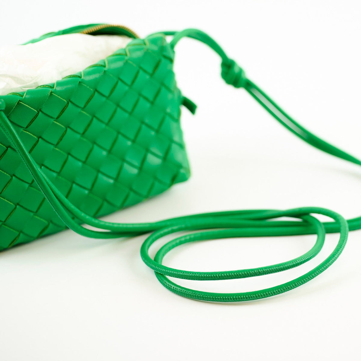 Bottega Veneta Mini Loop Green Crossbody - photo 10