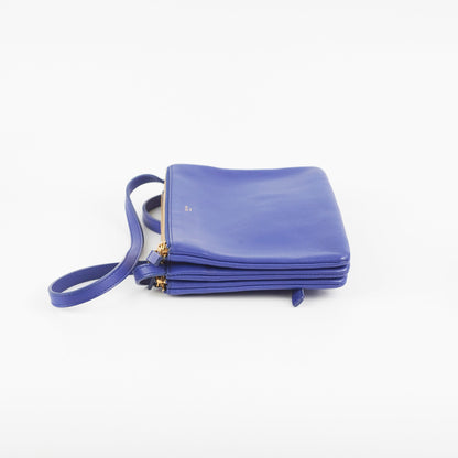 Celine Trio Bag Blue Crossbody - photo 3