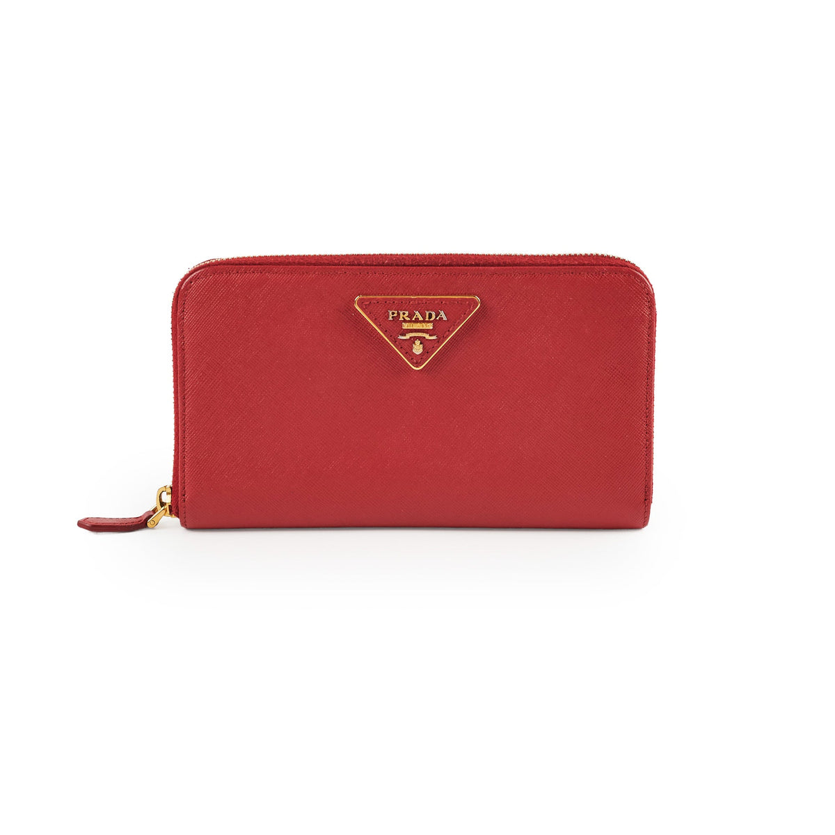 Prada Saffiano Long Zip Wallet Red - photo 1