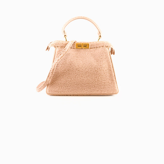 Fendi Peekaboo Shearling Medium Light Pink - photo 1