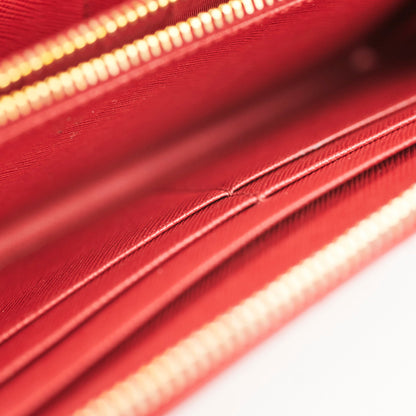 Prada Saffiano Long Zip Wallet Red - photo 4