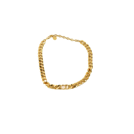 Christian Dior Yellow Gold CD Necklace Costume Jewellery - photo 1
