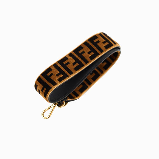 Fendi FF jacquard strap velvet browm - photo 1