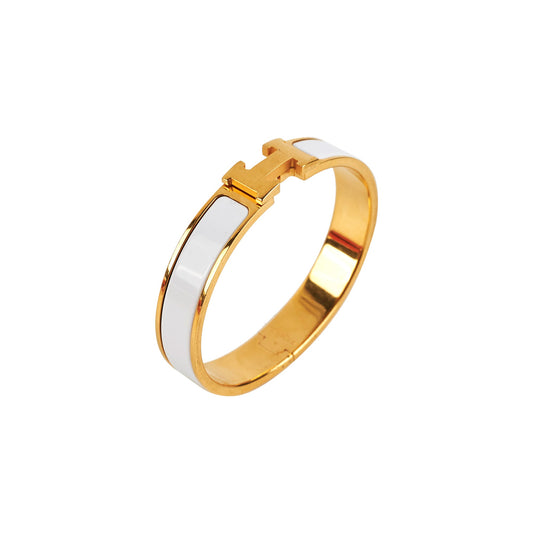 Hermes H Clic Clac Bracelet White Size GM - photo 1