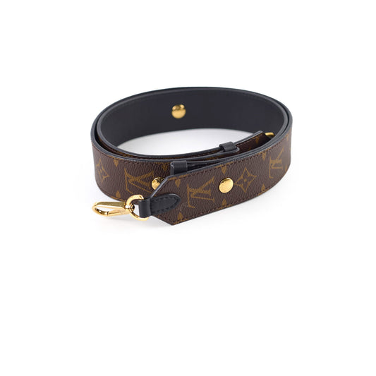 Louis Vuitton Bandouliere Wide Monogram Canvas Brown/Black Leather Reversible Strap - photo 1