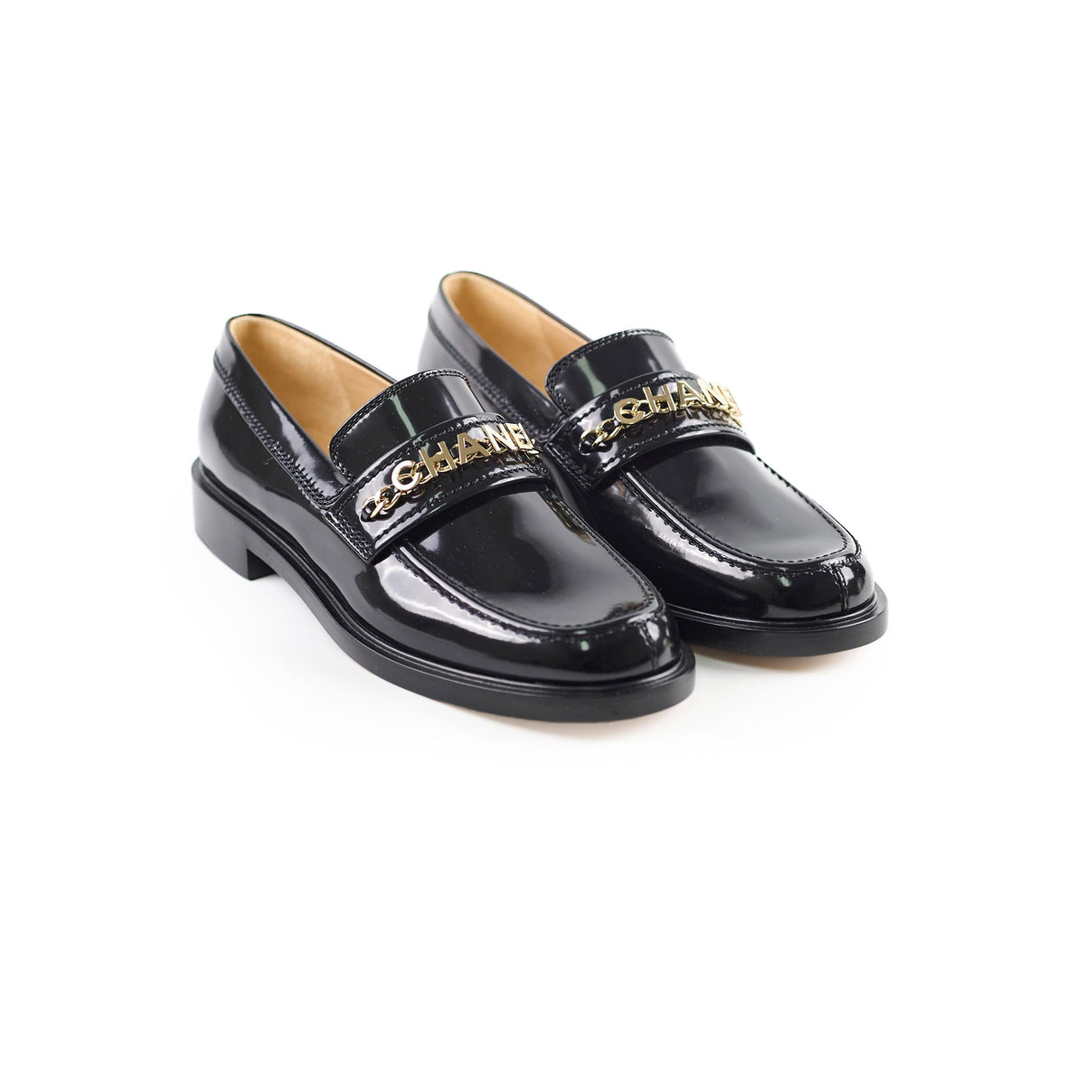 Chanel Patent Loafers Black Size 41C - photo 1